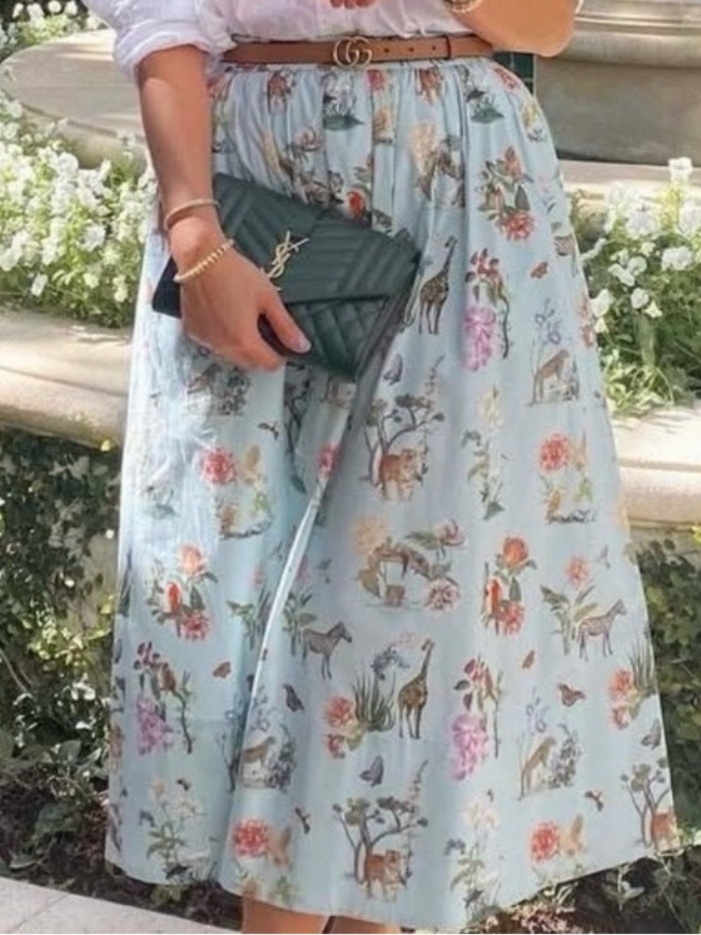 Antonio Melani x Jennifer Sumko Kip Bay Animal Jungle Floral Skirt